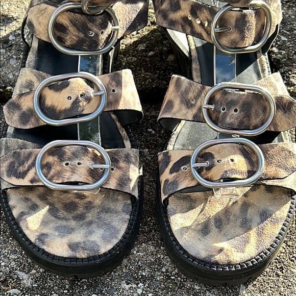 ALLSAINTS | Gladiator Raquel | Leopard Print Sandals | Size 9 - Picture 13 of 16